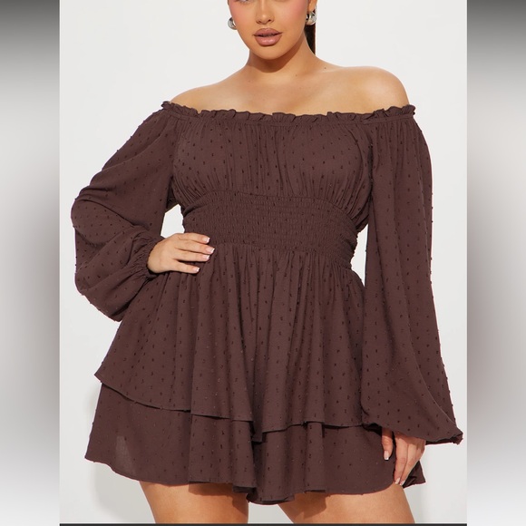 Count On You Romper - Chocolate - Picture 3 of 6